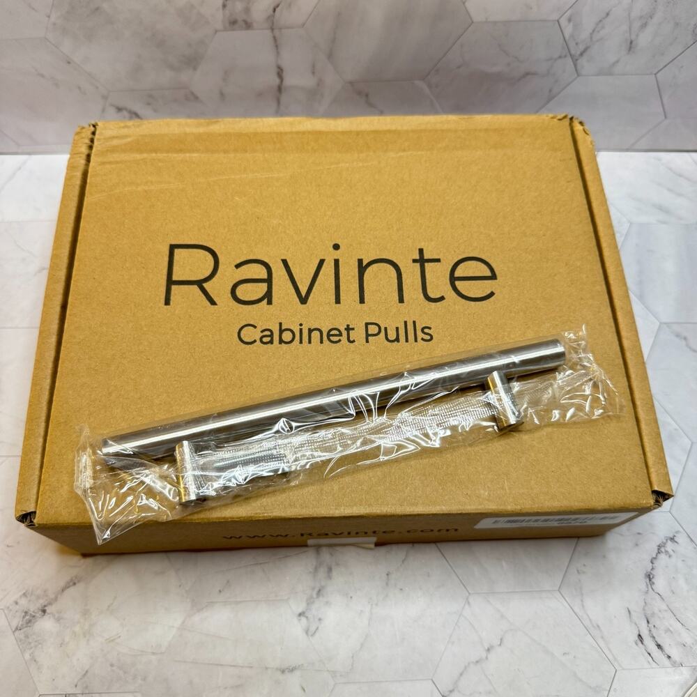 16 Cabinet Pulls 7.38" Brushed Nickel Stainless Steel Kitchen Handles 5" Hole